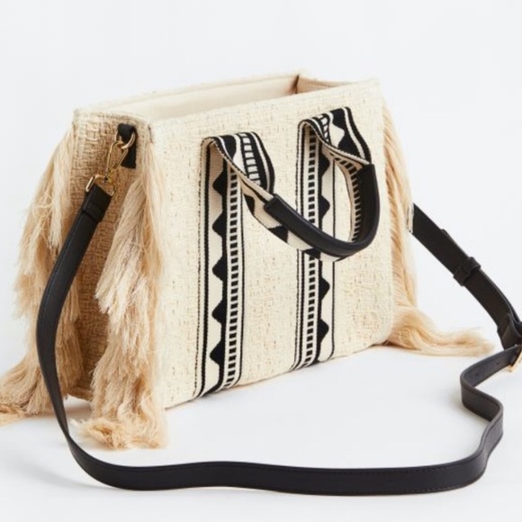 NWOT H&M Jacquard-weave Shopper Purse - Picture 3 of 5